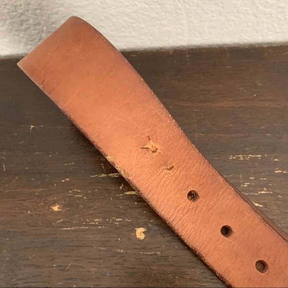 Fossil | Woman's brass buckle brown leather belt - Picture 4 of 7